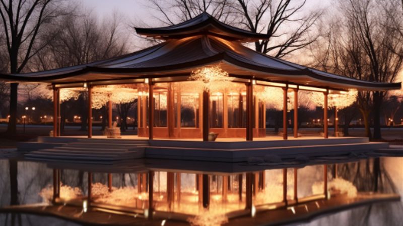 Indirekte Beleuchtung für den Pavillon: stilvolle Akzente durch Spiegeleffekte_kk