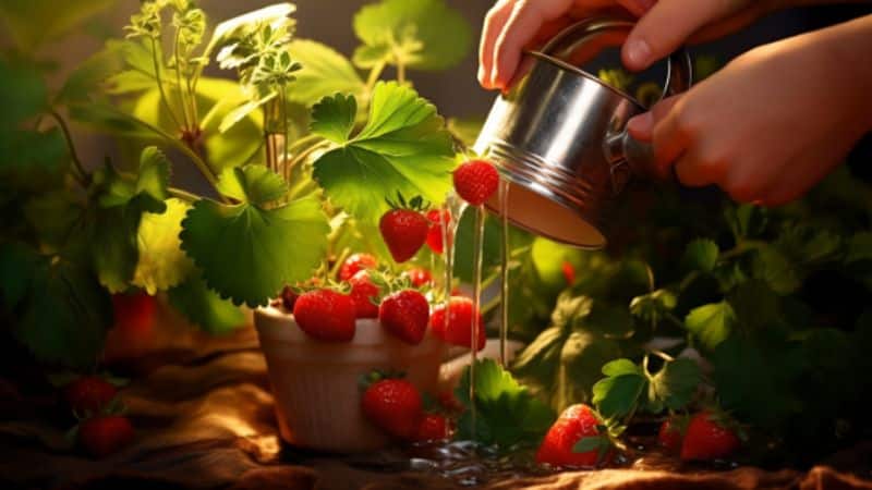 Erdbeeren in Töpfen gießen: Besonderheiten und Tipps
