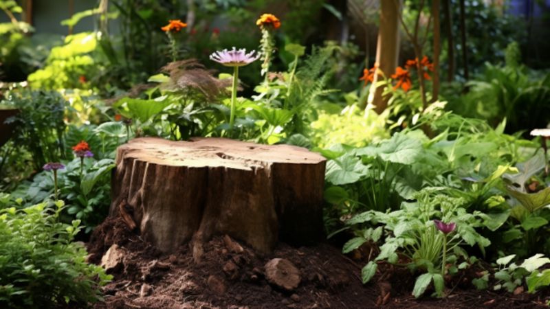 Baumstumpf im Garten: Verrottung beschleunigen durch Kompostierung