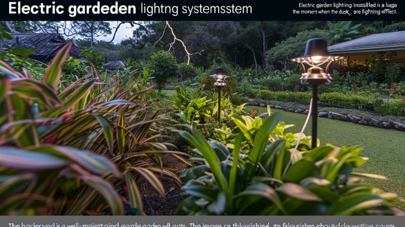 Installation und Wartung von strombetriebener Gartenbeleuchtung