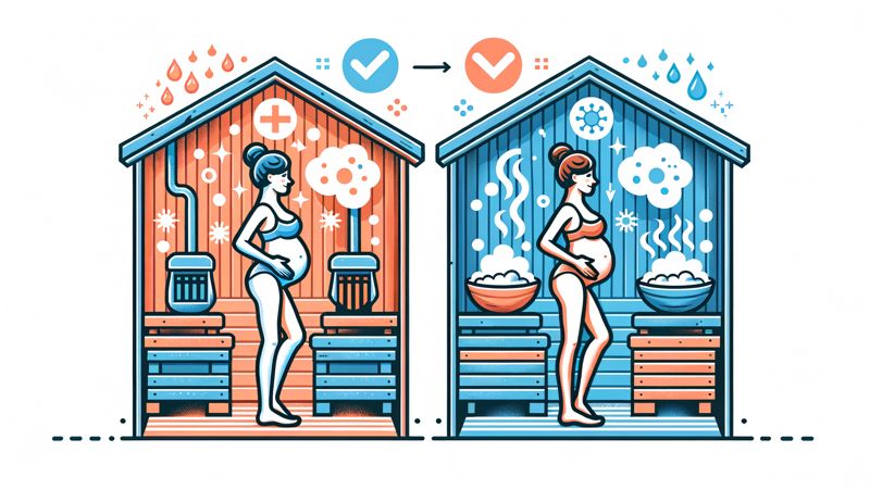 Die Auswirkung von Saunen und Dampfbädern auf Schwangere