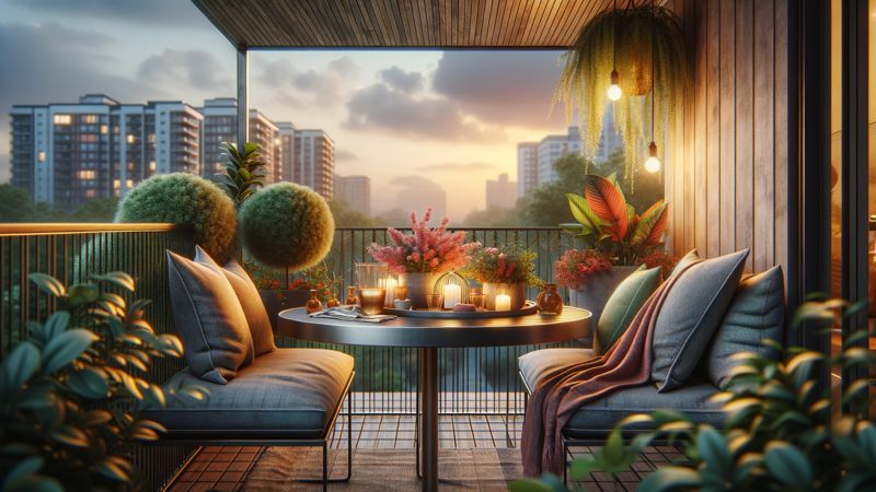Gestaltungsideen für deinen Balkon mit einem Metall-Balkontisch