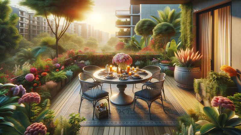 Inspiration: Gestaltungsideen für deinen Balkon mit einem wetterfesten Tisch