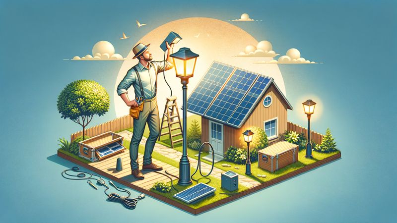 Installation und Inbetriebnahme von Solarleuchten im Außenbereich