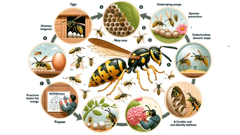 Lebenszyklus und Schutz von Wespen