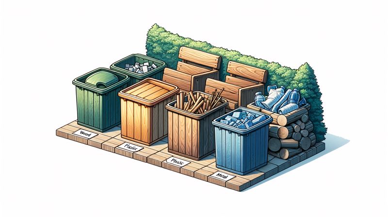 Materialien für Mülltonnenboxen