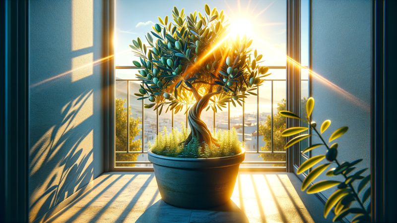 Pflege nach dem Umtopfen: Sonnenlicht und Temperaturbedürfnisse des Olivenbaums