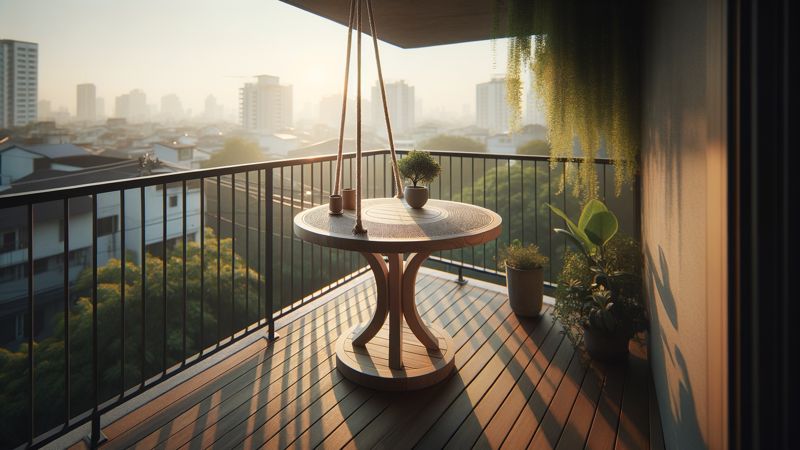 Pflege und Wartung deines hängenden Balkontischs