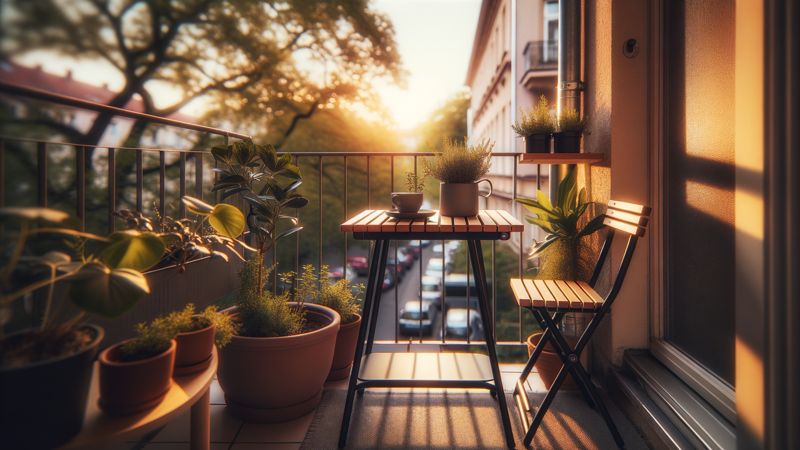 Platzsparende Lösungen für kleine Balkone