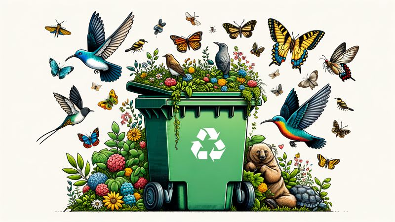 Wie eine Mülltonnenbox mit Pflanzdach zur Artenvielfalt beitragen kann