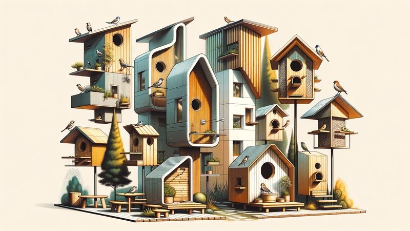 Designmerkmale moderner Vogelhäuser