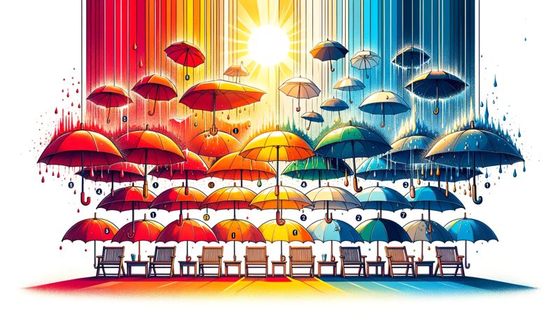 Material und Farbe: Einfluss auf die Langlebigkeit des Sonnenschirms