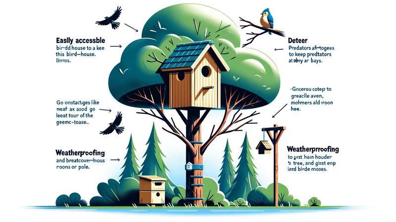Sicherheit und Schutz: Wie du Raubtiere fernhältst und das Vogelhaus wetterfest machst